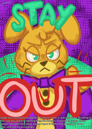 Springbonnie Stay Out Poster